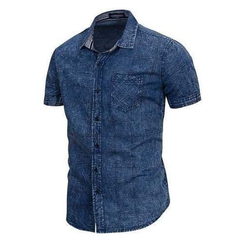 Chest Pocket Plaids Denim Shirts