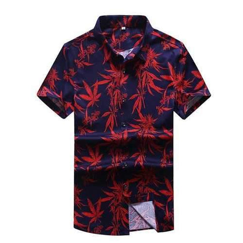 Mens Breathable Loose Short Sleeve Shirt