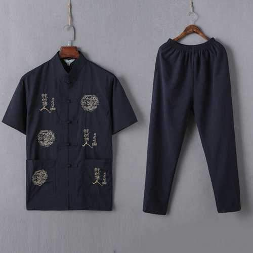 Men Ethinic Printing Loose Suit