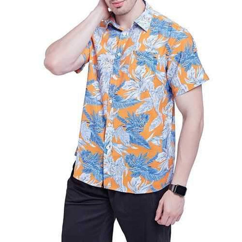 Palms Printing Cotton Shirt