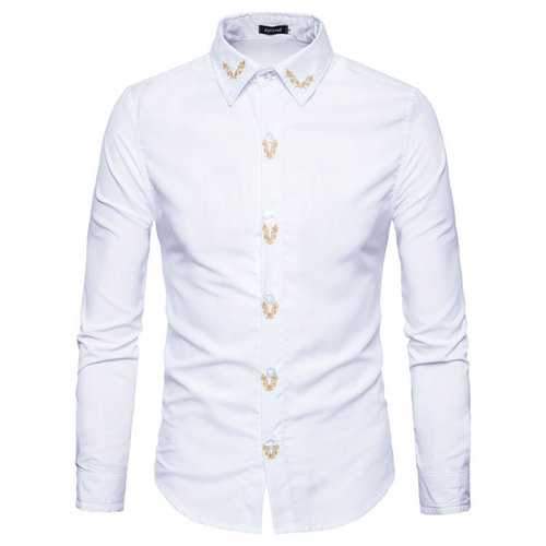 Embroidery Long Sleeve Shirt