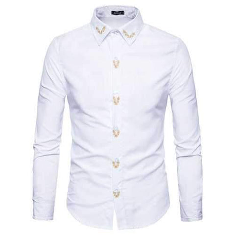 Embroidery Long Sleeve Shirt