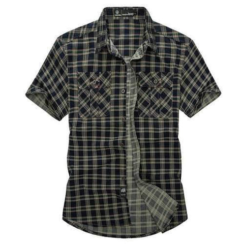 Plaid Casual Short Sleeve Shirts