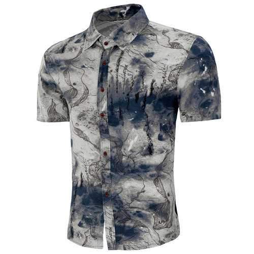 Chinese Style Retro Printing Shirts