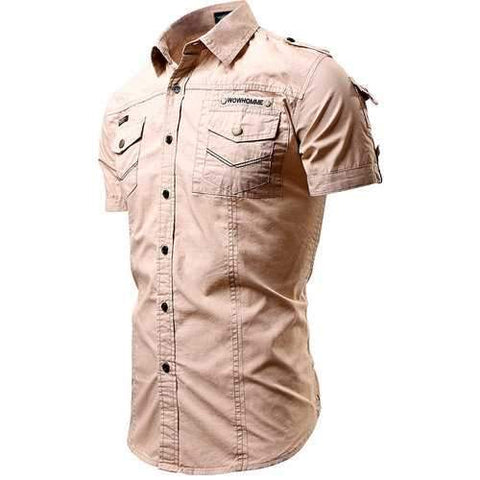 Military Style Loose Work Shirts