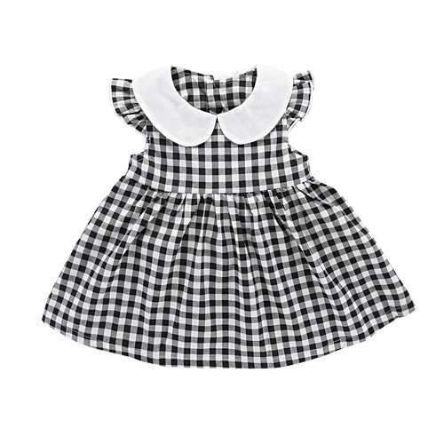 Plaid Summer Girls Dress For 0-24M