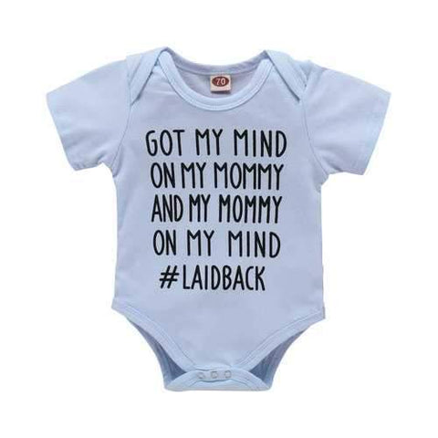 Letter Unisex Baby Romper For 0-24M