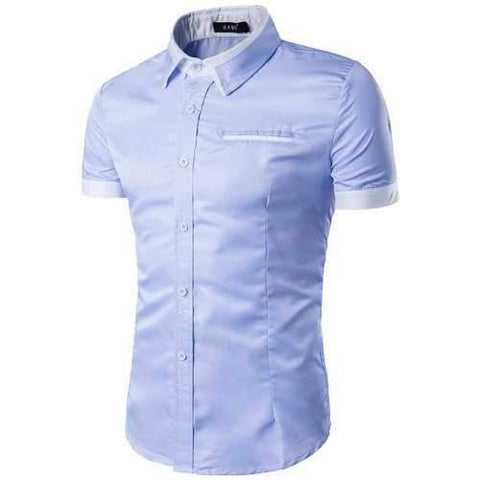 Patchwork Stylish Solid Designer Short Shirts