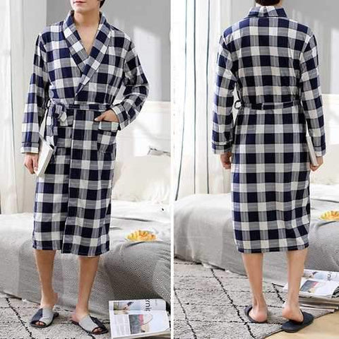 Long Sleeve Cotton Home Bathrobes Robes