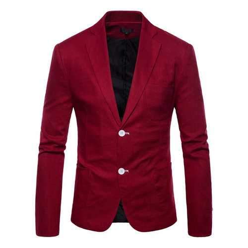 Slim Fit Casual Solid Blazer Suit