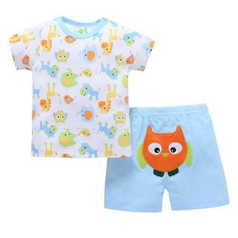 2Pcs Owl Soft Cotton Newborn Baby Sets