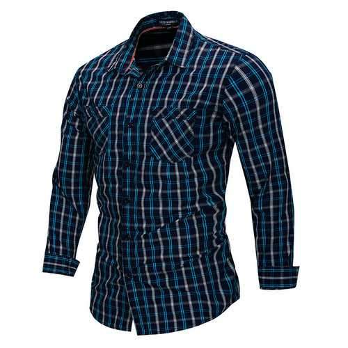 Plus Size 100% Cotton Plaid Shirts