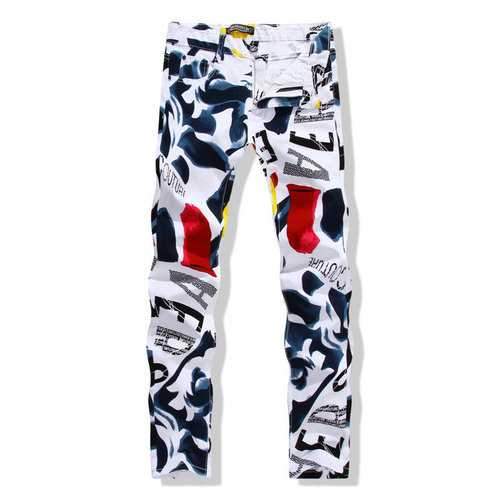 Casual Stylish Hip Hop Printing Designer Jeans