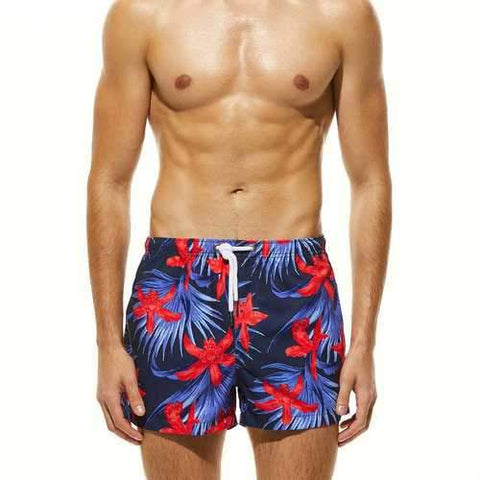 Casual Drawstring Design Printing Board Shorts