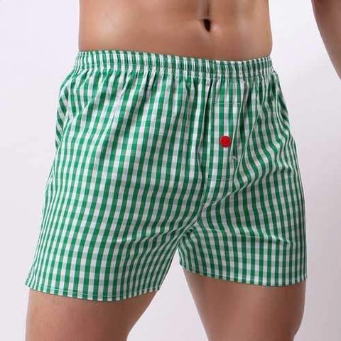 Loose Plaid Cotton Underwears