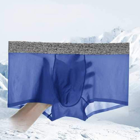 Ice Silk Sexy U Convex Pouch Boxer Briefs