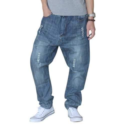 Loose Pants Strait Leg Jeans