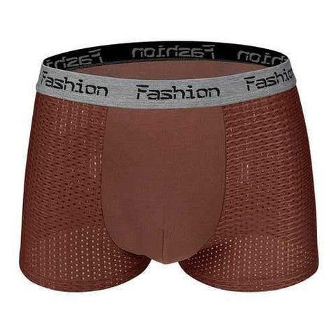 Mesh Ice Silk U Convex Pouch Boxers