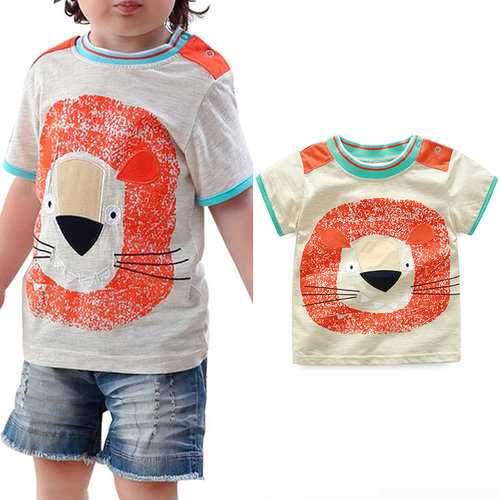 Cartoon Boys Cotton T-Shirt For 1Y-9Y