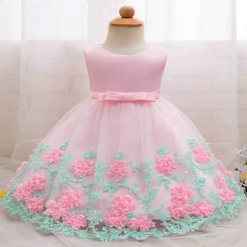 3D Flower Girls Pageant Dresses For 6-24M