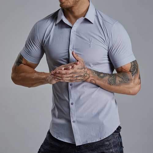 Casual Solid Color Business Stitching Shirts