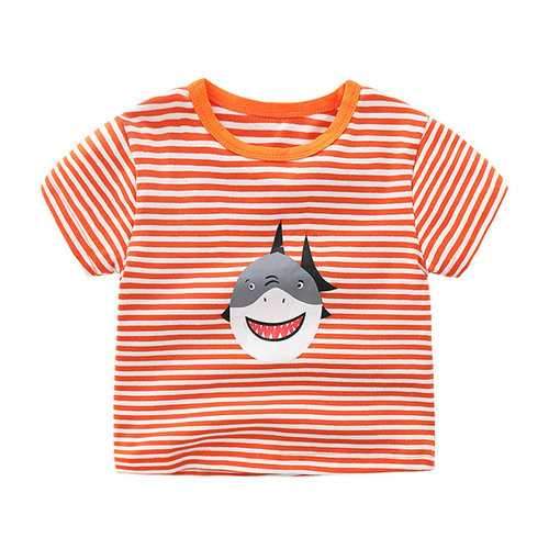 Shark Boys Striped T-shirt For 2Y-9Y