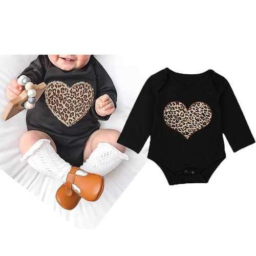 Leopard Heart Girls Jumpsuit For 0-24M