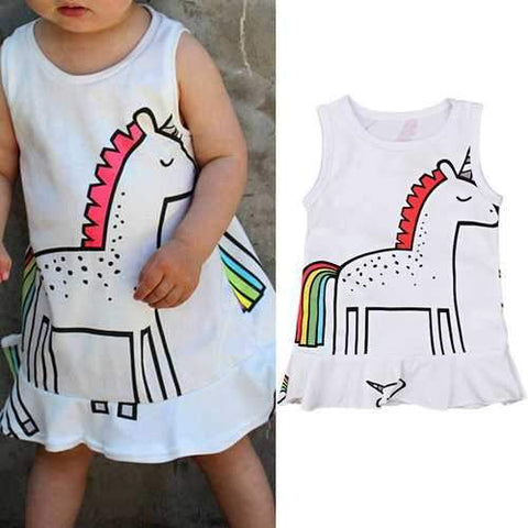 Cartoon Animal Girls Dress For 6-36M