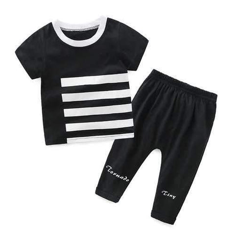 2Pcs Stripe Boy Clothing Set For 0-24M