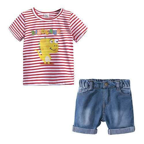 Dinosaur Boys Short Sets For 2Y-11Y