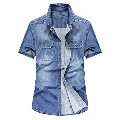 Casual 100% Cotton Thin Denim Shirts