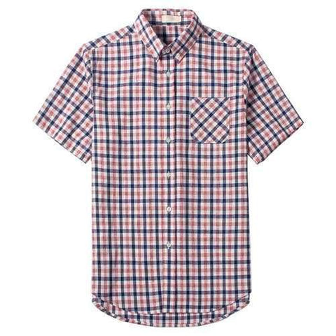 Casual Plaid Cotton Slim Fit Shirts