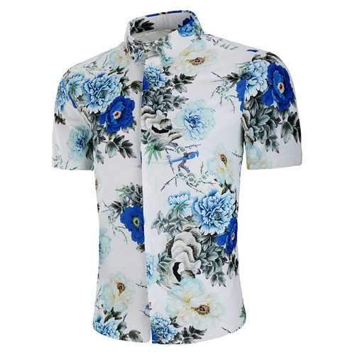 Cotton Printing Floral Shirts