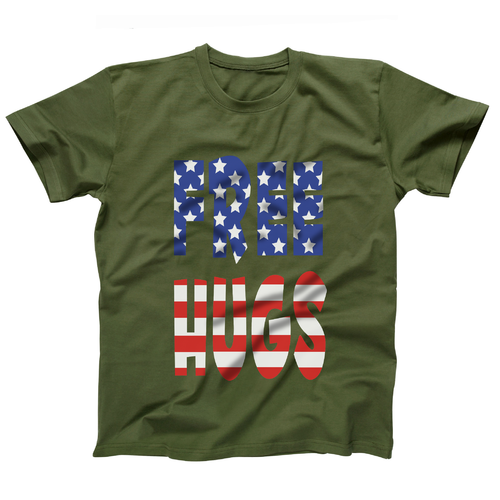 AFONiE USA Flag Free Hugs Kids T-Shirt